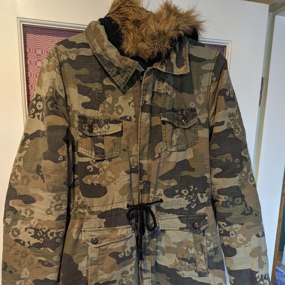 Volcom Camouflage Long Winter Skater Jacket - Picture 1 of 8